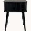 Mesita De Noche De Madera Barbier, Puerta Corredera