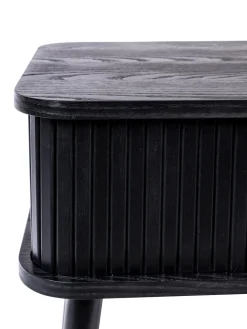 Mesita De Noche De Madera Barbier, Puerta Corredera