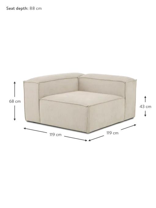 Modulo De Esquina De Pana Sofa Lennon