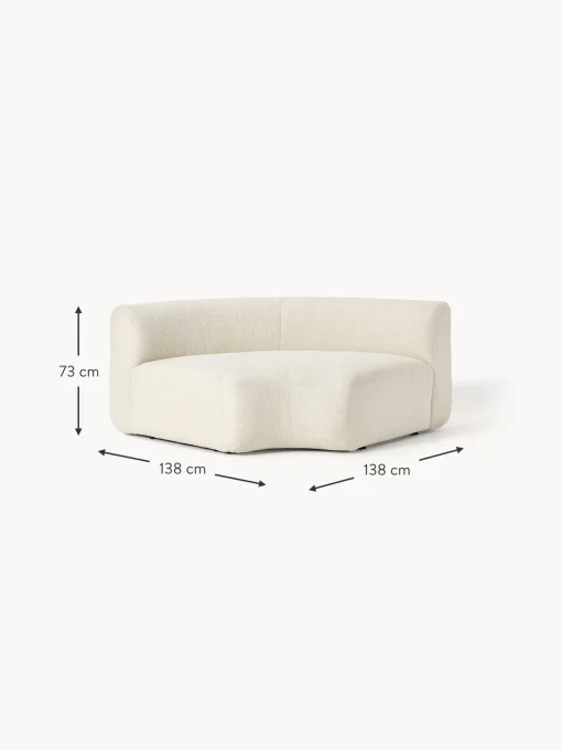 Modulo De Esquina Redondo De Borreguillo Sofa Sofia