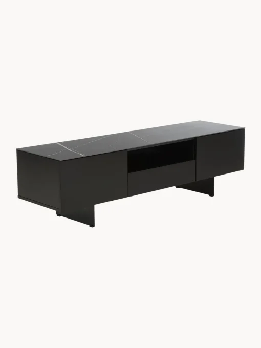 Mueble De Tv Fione, Con Tablero En Efecto Marmol