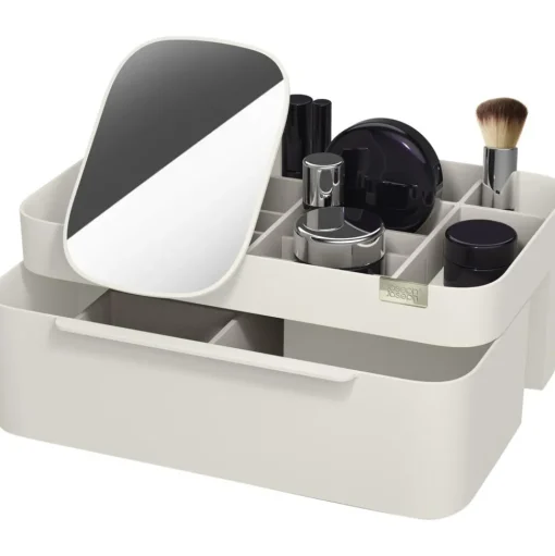 Organizador De Cosmeticos Con Cierre Magnetico Y Espejo Viva