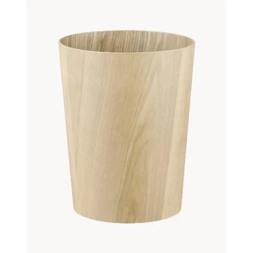 Papelera Redonda De Madera Wilo