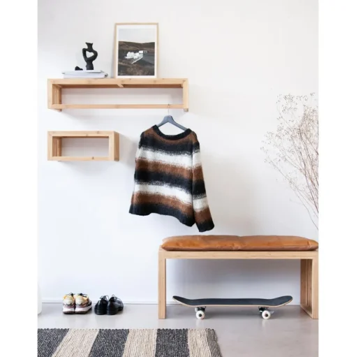 Perchero De Pared De Bambu Rib, Tamanos Diferentes