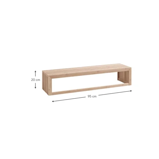 Perchero De Pared De Bambu Rib, Tamanos Diferentes