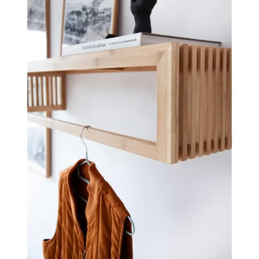 Perchero De Pared De Bambu Rib, Tamanos Diferentes