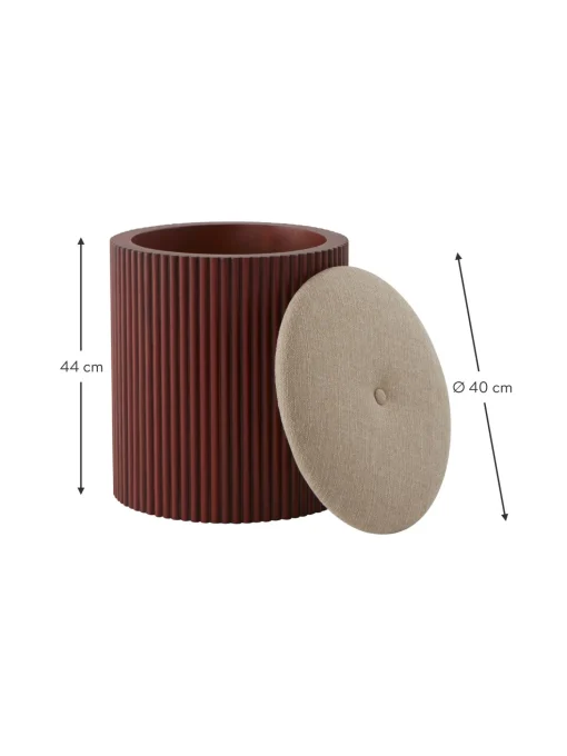 Puf De Madera Darwin, Con Espacio De Almacenamiento
