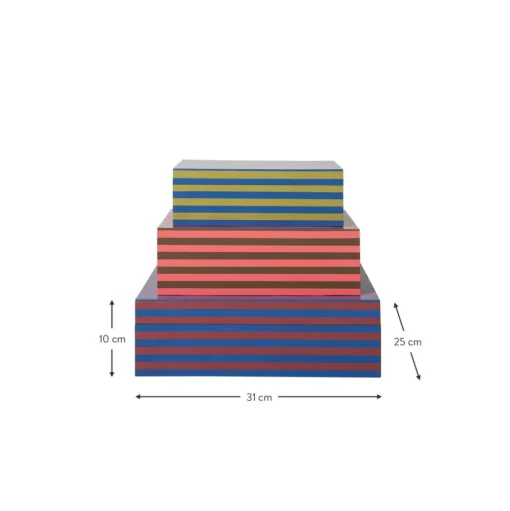 Set De Cajas Artesanales Dusk, 3 Uds.