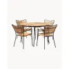 Set De Comedor Para Exterior De Madera Teca Ellen, 5 Pzas.