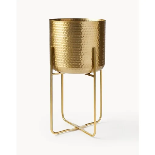 Set De Macetero De Metal Martillado Nives, 2 Uds.