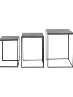 Set De Mesas Auxiliares De Metal Dwayne, 3 Uds.