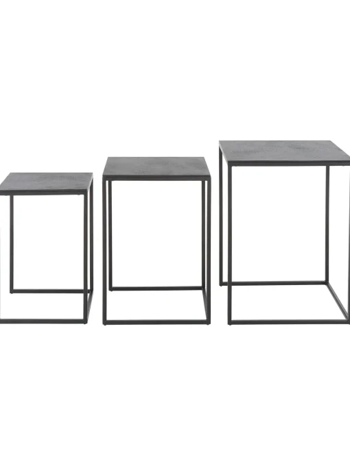 Set De Mesas Auxiliares De Metal Dwayne, 3 Uds.