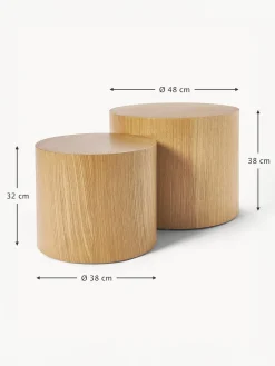 Set De Mesas De Centro De Madera Dan, 2 Uds.