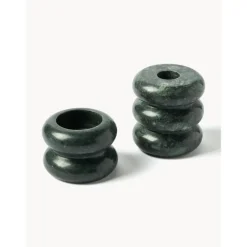 Set De Portavelas Y Candelabros 2En1 De Marmol Orta, 2 Uds.