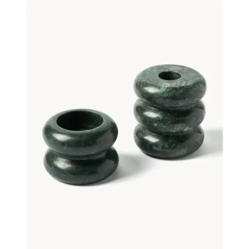 Set De Portavelas Y Candelabros 2En1 De Marmol Orta, 2 Uds.