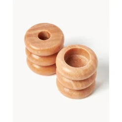 Set De Portavelas Y Candelabros 2En1 De Marmol Orta, 2 Uds.