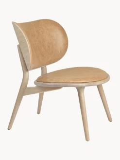 Silla Artesanal De Cuero Y Madera Rocker