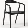 Silla Con Reposabrazos De Madera Angelina