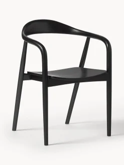 Silla Con Reposabrazos De Madera Angelina