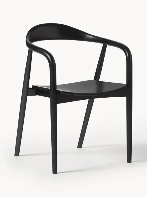 Silla Con Reposabrazos De Madera Angelina