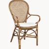 Silla Con Reposabrazos De Ratan Edelina