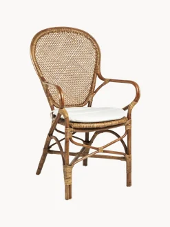 Silla Con Reposabrazos De Ratan Edelina