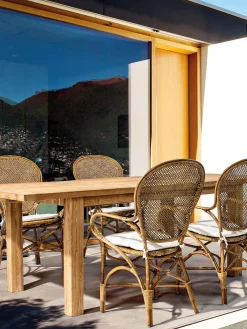 Silla Con Reposabrazos De Ratan Edelina