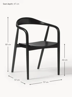 Silla Con Reposabrazos De Madera Angelina