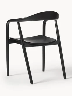 Silla Con Reposabrazos De Madera Angelina