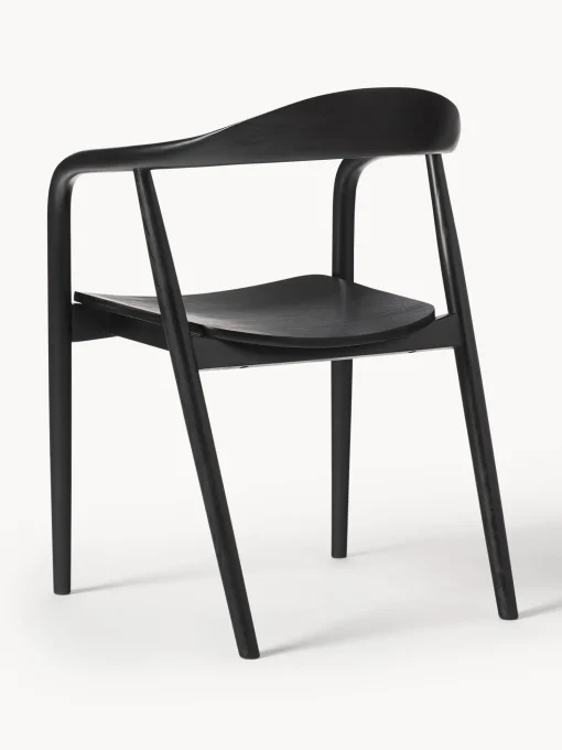 Silla Con Reposabrazos De Madera Angelina