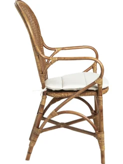 Silla Con Reposabrazos De Ratan Edelina