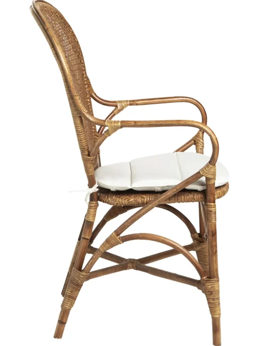 Silla Con Reposabrazos De Ratan Edelina