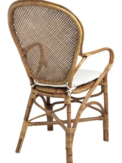 Silla Con Reposabrazos De Ratan Edelina