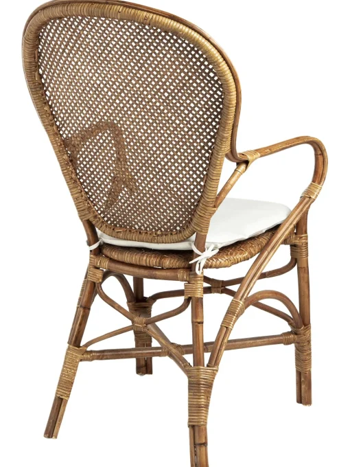 Silla Con Reposabrazos De Ratan Edelina