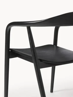 Silla Con Reposabrazos De Madera Angelina