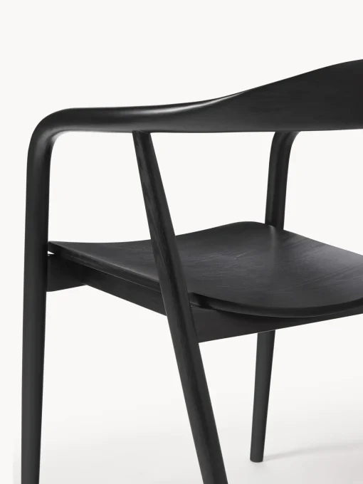 Silla Con Reposabrazos De Madera Angelina