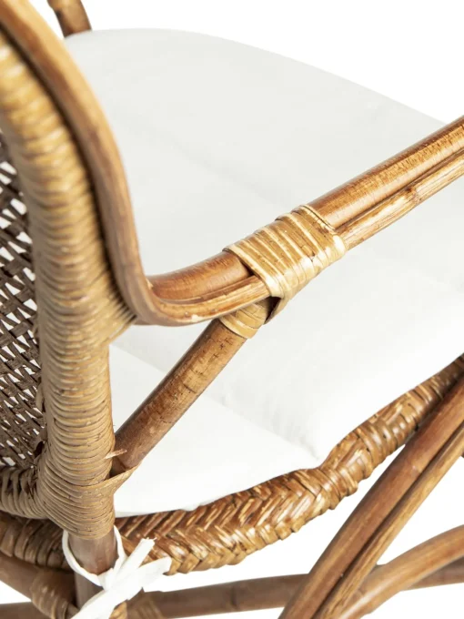 Silla Con Reposabrazos De Ratan Edelina