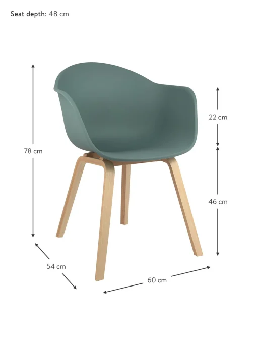 Silla Con Reposabrazos De Plastico Claire