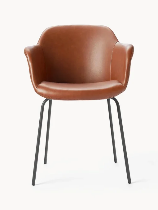 Silla Con Reposabrazos Pequena De Cuero Sintetico Fiji
