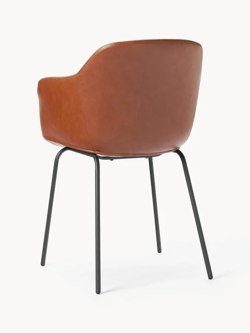Silla Con Reposabrazos Pequena De Cuero Sintetico Fiji