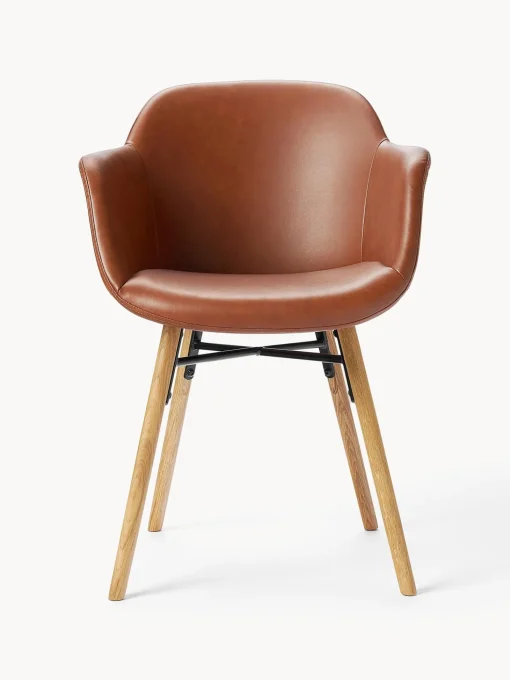 Silla Con Reposabrazos Pequena De Cuero Sintetico Fiji