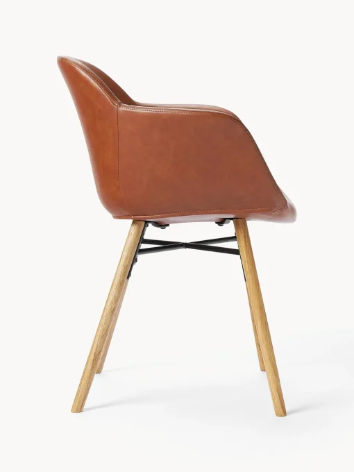 Silla Con Reposabrazos Pequena De Cuero Sintetico Fiji
