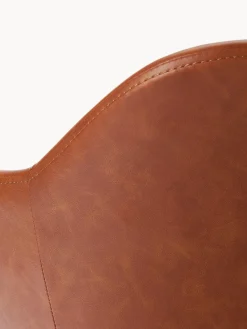 Silla Con Reposabrazos Pequena De Cuero Sintetico Fiji