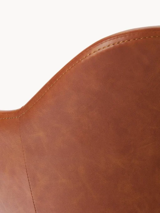Silla Con Reposabrazos Pequena De Cuero Sintetico Fiji