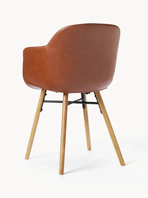 Silla Con Reposabrazos Pequena De Cuero Sintetico Fiji