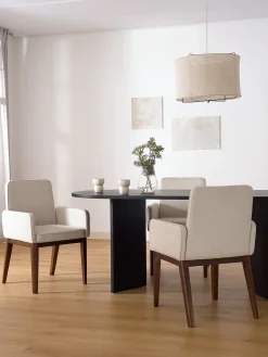 Silla Con Reposabrazos Tapizada Koga