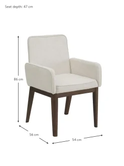 Silla Con Reposabrazos Tapizada Koga