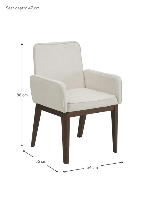 Silla Con Reposabrazos Tapizada Koga