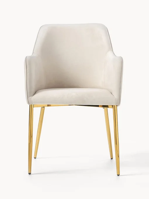 Silla Con Resposabrazos En Terciopelo Ava