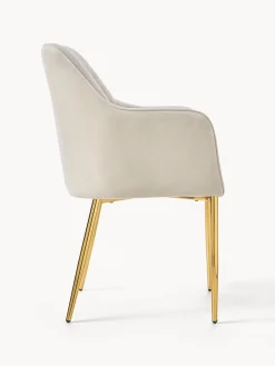 Silla Con Resposabrazos En Terciopelo Ava